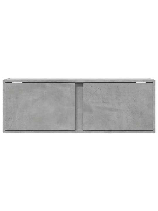 Nástěnná TV skříňka s LED osvětlením betonově šedá 100x31x35 cm