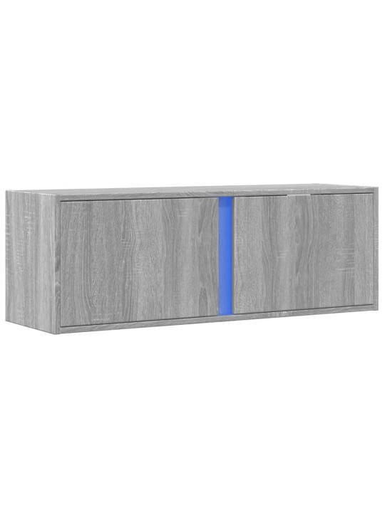 Nástěnná tv skříňka s led osvětlením šedá sonoma 100x31x35 cm