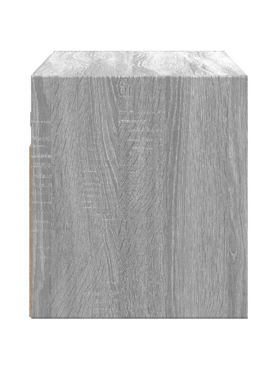 Nástěnná tv skříňka s led osvětlením šedá sonoma 100x31x35 cm