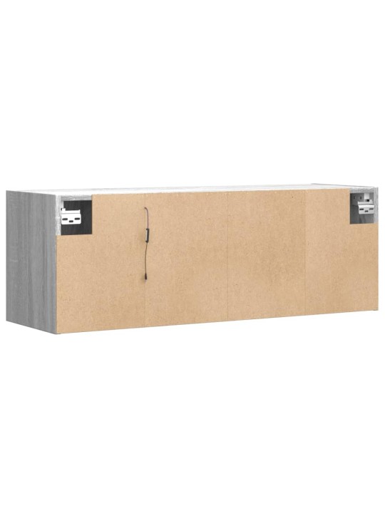 Nástěnná tv skříňka s led osvětlením šedá sonoma 100x31x35 cm