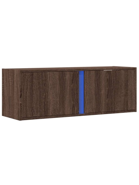 Nástěnná tv skříňka s led osvětlením hnědý dub 100 x 31 x 35 cm