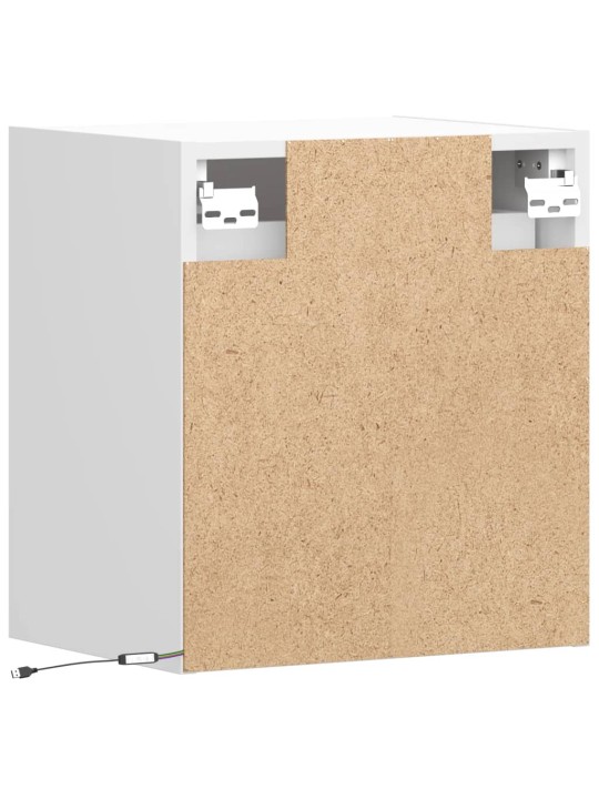 Nástěnná TV skříňka s LED osvětlením bílá 41 x 31 x 45 cm