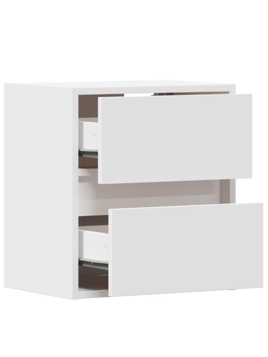 Nástěnná TV skříňka s LED osvětlením bílá 41 x 31 x 45 cm