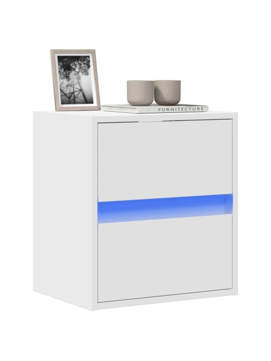 Nástěnná TV skříňka s LED osvětlením bílá 41 x 31 x 45 cm