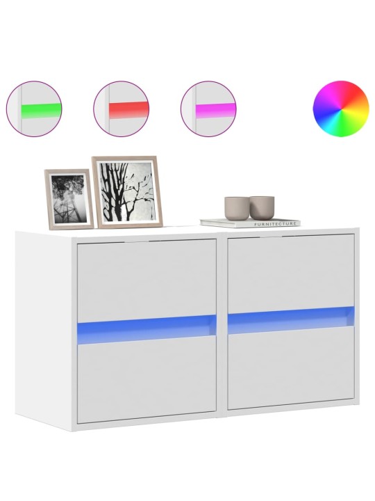 Nástěnné TV skříňky s LED osvětlením 2 ks bílé 41 x 31 x 45 cm