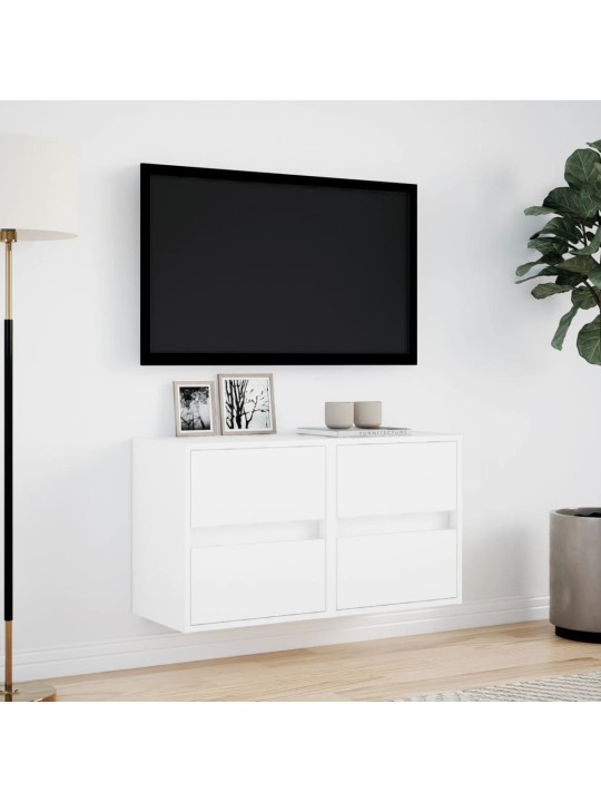 Nástěnné TV skříňky s LED osvětlením 2 ks bílé 41 x 31 x 45 cm