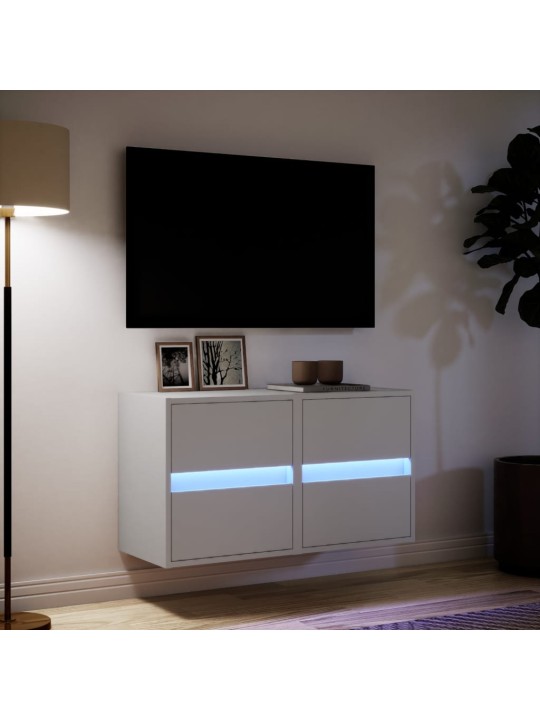 Nástěnné TV skříňky s LED osvětlením 2 ks bílé 41 x 31 x 45 cm