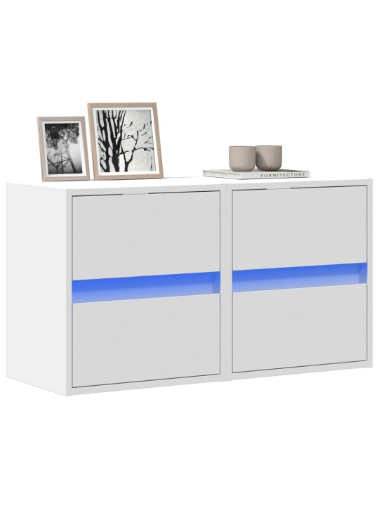 Nástěnné TV skříňky s LED osvětlením 2 ks bílé 41 x 31 x 45 cm