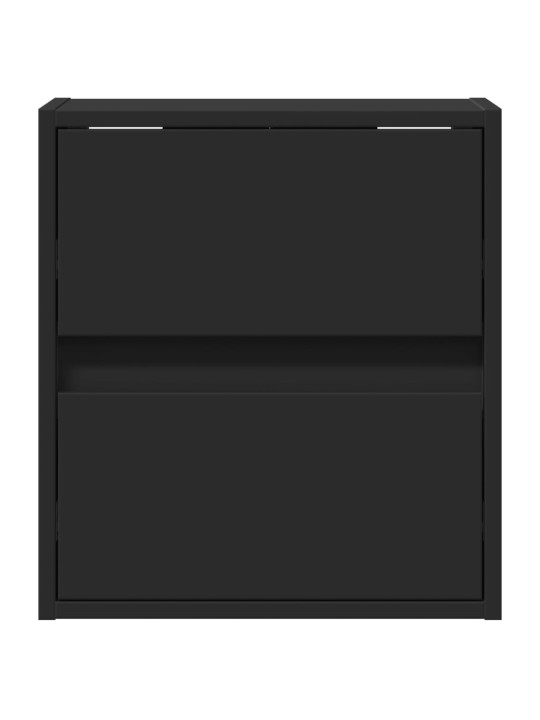 Nástěnná TV skříňka s LED osvětlením černá 41 x 31 x 45 cm