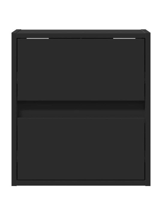 Nástěnné TV skříňky s LED osvětlením 2 ks černé 41 x 31 x 45 cm