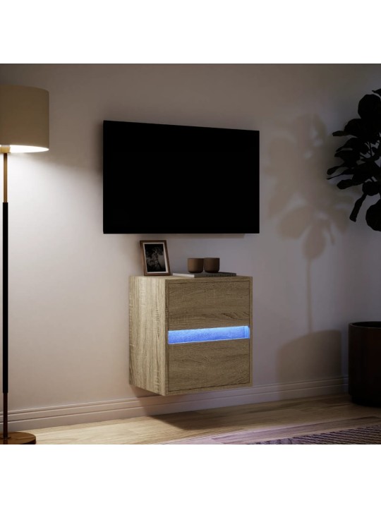 Nástěnná TV skříňka s LED osvětlením dub sonoma 41 x 31 x 45 cm