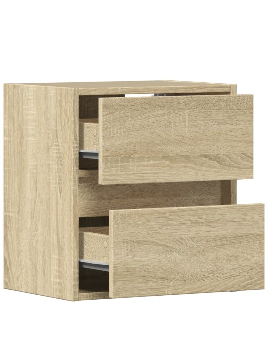 Nástěnná TV skříňka s LED osvětlením dub sonoma 41 x 31 x 45 cm