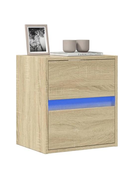 Nástěnná TV skříňka s LED osvětlením dub sonoma 41 x 31 x 45 cm