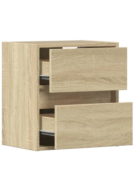 Nástěnné TV skříňky s LED osvětlením 2 ks dub sonoma 41x31x45cm