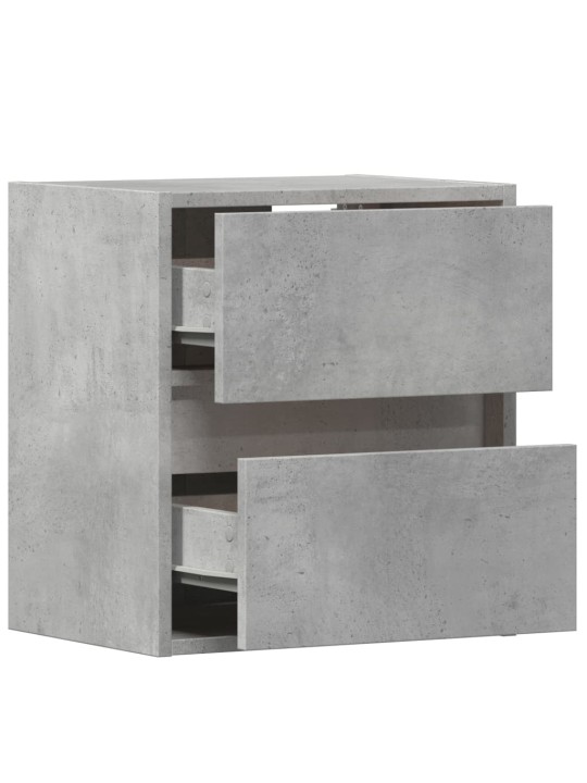 Nástěnná TV skříňka s LED osvětlením betonově šedá 41x31x45 cm