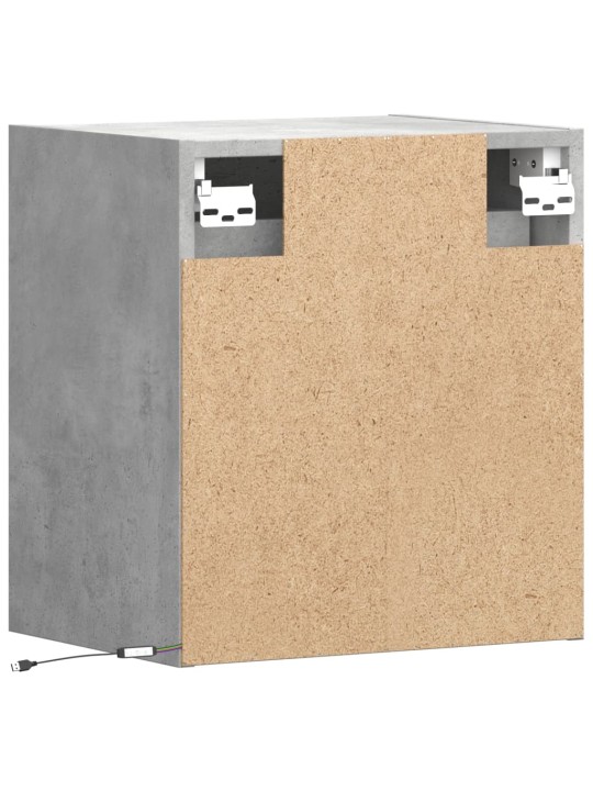 Nástěnné TV skříňky s LED 2 ks betonově šedé 41 x 31 x 45 cm