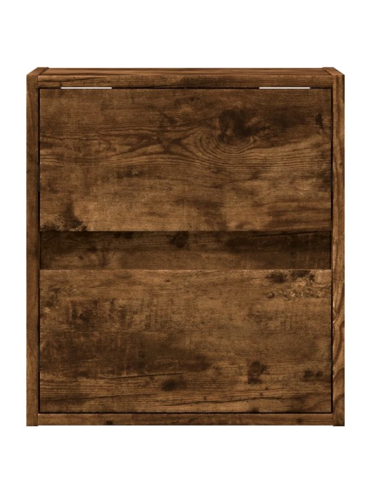 Nástěnná tv skříňka s led osvětlením kouřový dub 41x31x45 cm