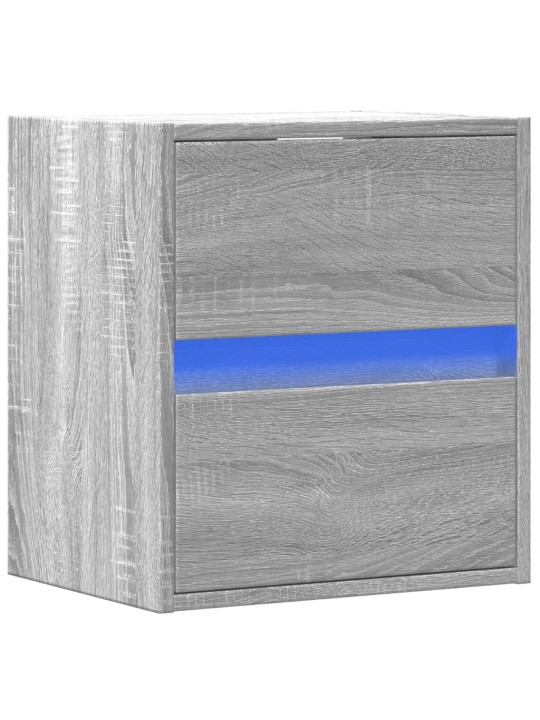 Nástěnná tv skříňka s led osvětlením šedá sonoma 41x31x45 cm