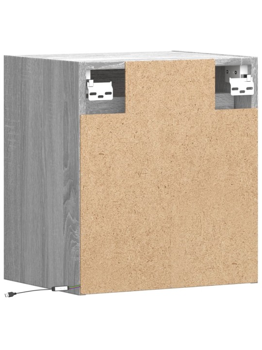 Nástěnná tv skříňka s led osvětlením šedá sonoma 41x31x45 cm