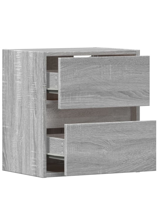 Nástěnné tv skříňky s led 2 ks šedé sonoma 41 x 31 x 45 cm