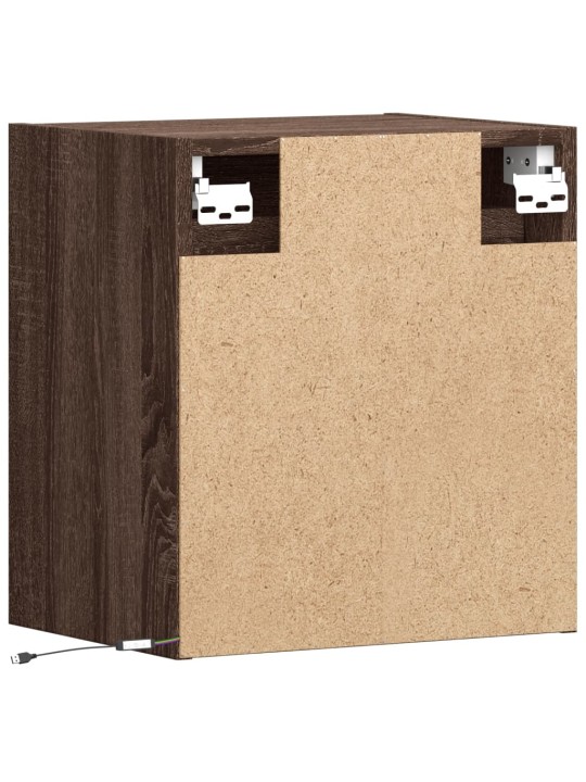 Nástěnná tv skříňka s led osvětlením hnědý dub 41 x 31 x 45 cm