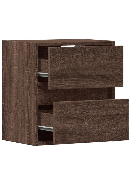Nástěnná tv skříňka s led osvětlením hnědý dub 41 x 31 x 45 cm