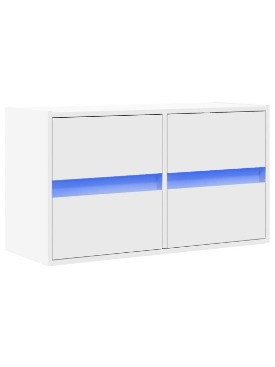 Nástěnná TV skříňka s LED osvětlením bílá 80 x 31 x 45 cm