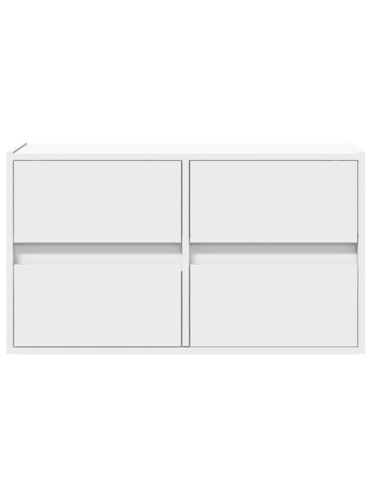 Nástěnná TV skříňka s LED osvětlením bílá 80 x 31 x 45 cm