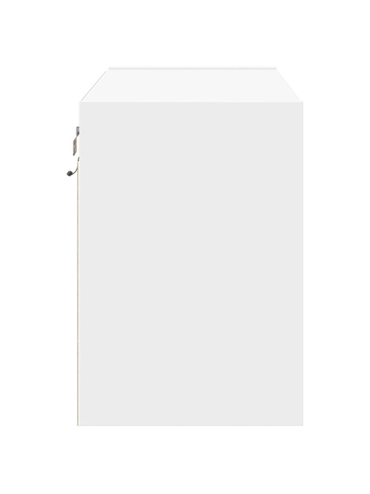 Nástěnná TV skříňka s LED osvětlením bílá 80 x 31 x 45 cm