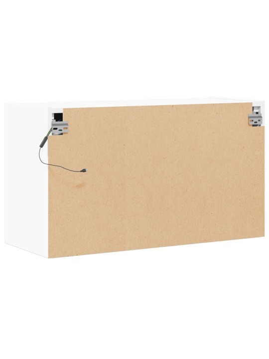 Nástěnná TV skříňka s LED osvětlením bílá 80 x 31 x 45 cm