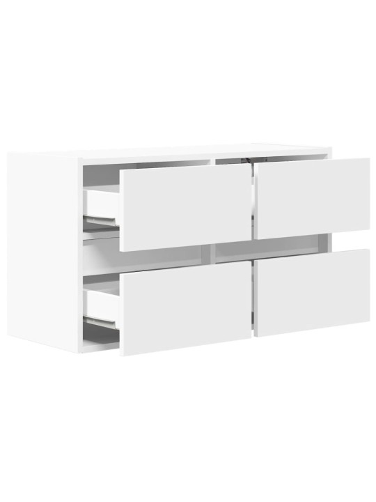 Nástěnná TV skříňka s LED osvětlením bílá 80 x 31 x 45 cm