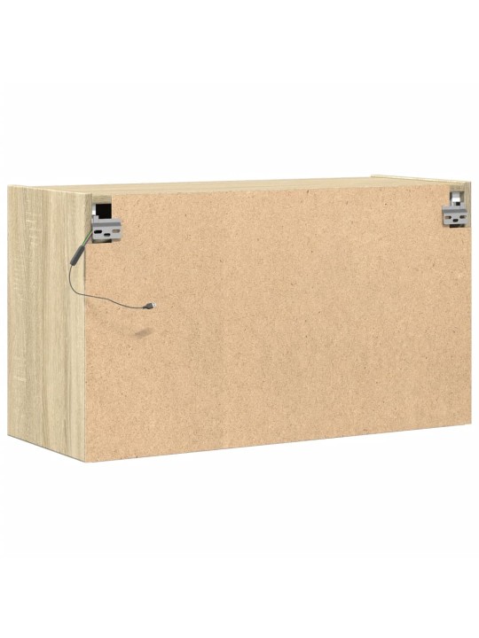 Nástěnná TV skříňka s LED osvětlením dub sonoma 80 x 31 x 45 cm