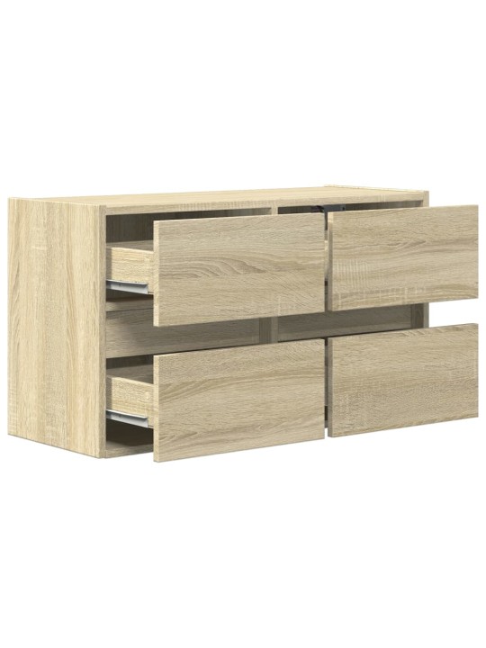 Nástěnná TV skříňka s LED osvětlením dub sonoma 80 x 31 x 45 cm
