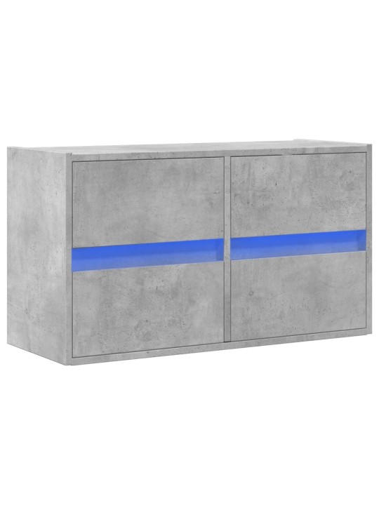 Nástěnná TV skříňka s LED osvětlením betonově šedá 80x31x45 cm