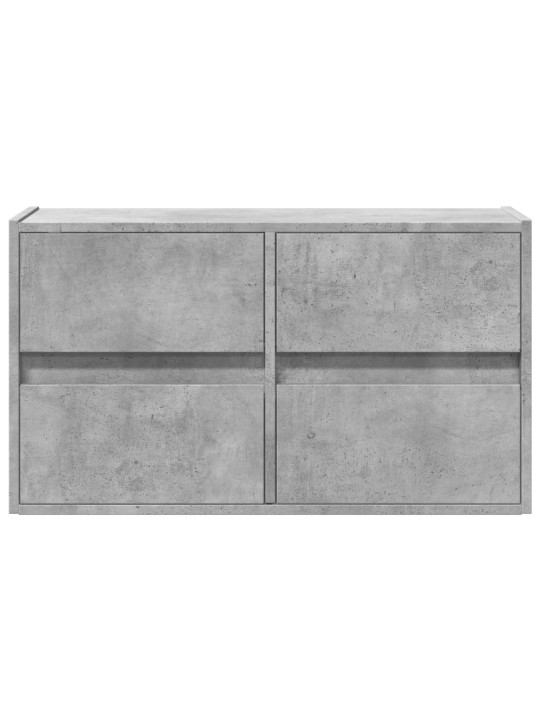Nástěnná TV skříňka s LED osvětlením betonově šedá 80x31x45 cm