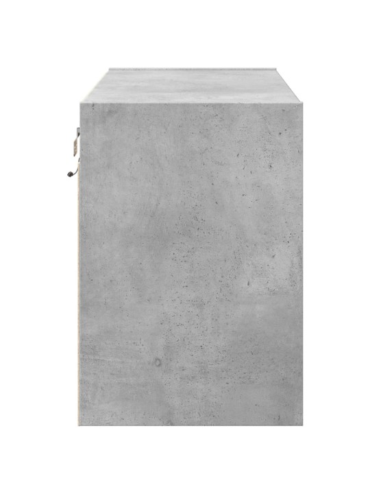 Nástěnná TV skříňka s LED osvětlením betonově šedá 80x31x45 cm