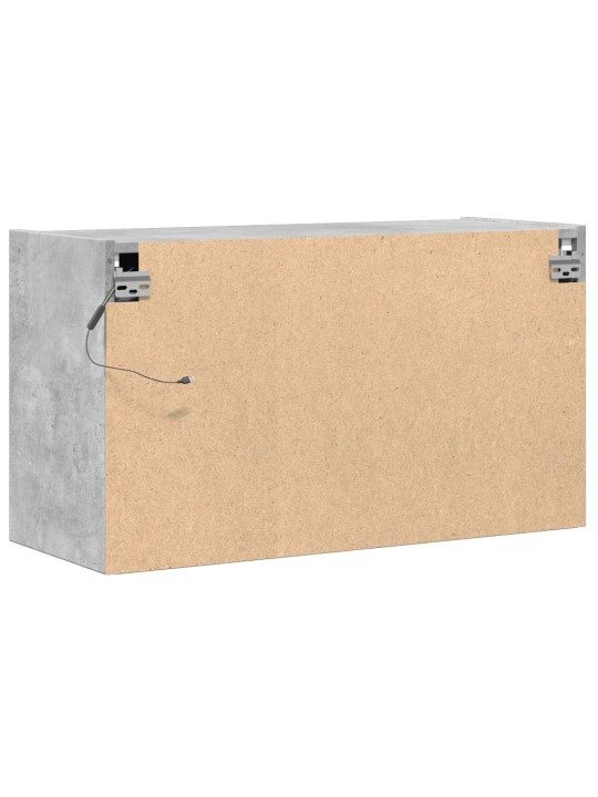 Nástěnná TV skříňka s LED osvětlením betonově šedá 80x31x45 cm