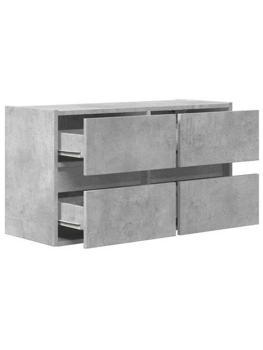 Nástěnná TV skříňka s LED osvětlením betonově šedá 80x31x45 cm