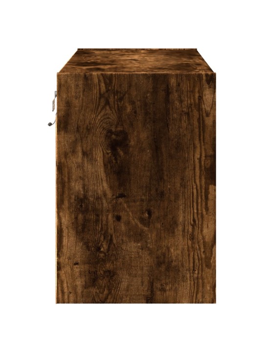 Nástěnná tv skříňka s led osvětlením kouřový dub 80x31x45 cm
