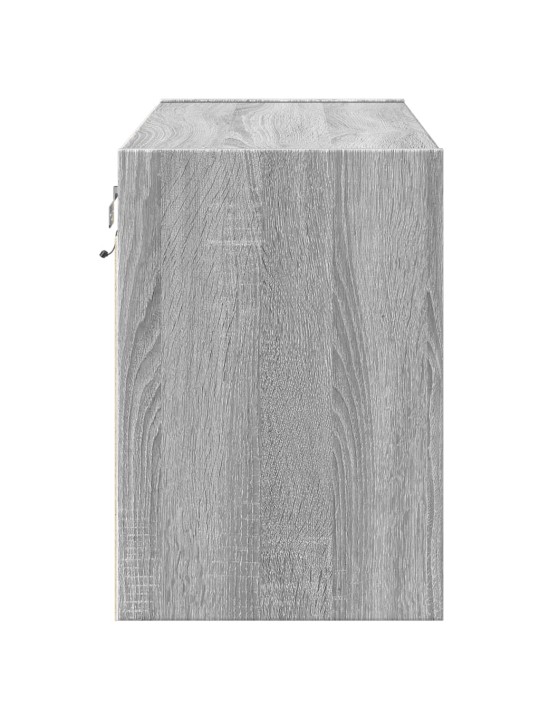 Nástěnná tv skříňka s led osvětlením šedá sonoma 80x31x45 cm