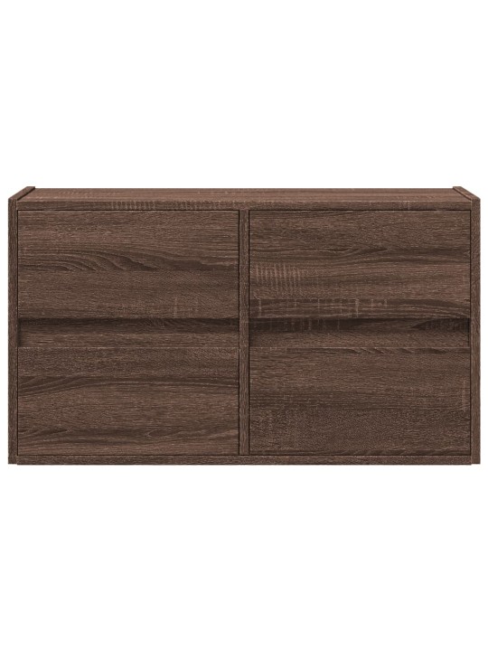 Nástěnná tv skříňka s led osvětlením hnědý dub 80 x 31 x 45 cm