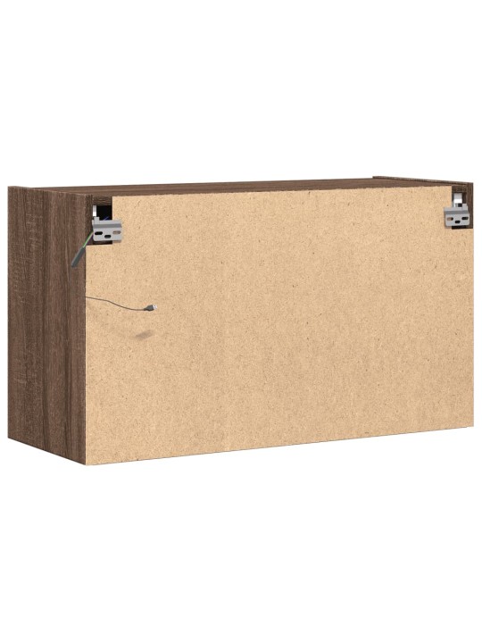 Nástěnná tv skříňka s led osvětlením hnědý dub 80 x 31 x 45 cm