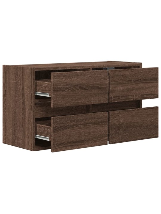 Nástěnná tv skříňka s led osvětlením hnědý dub 80 x 31 x 45 cm