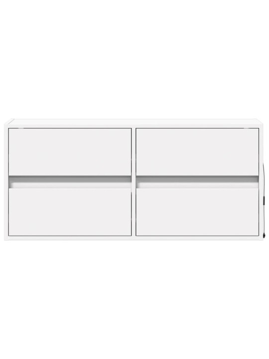 Nástěnná TV skříňka s LED osvětlením bílá 100 x 31 x 45 cm