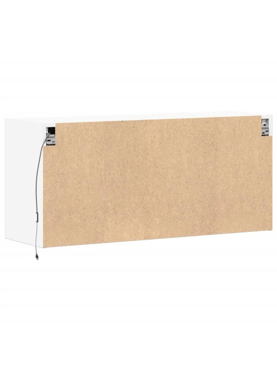 Nástěnná TV skříňka s LED osvětlením bílá 100 x 31 x 45 cm