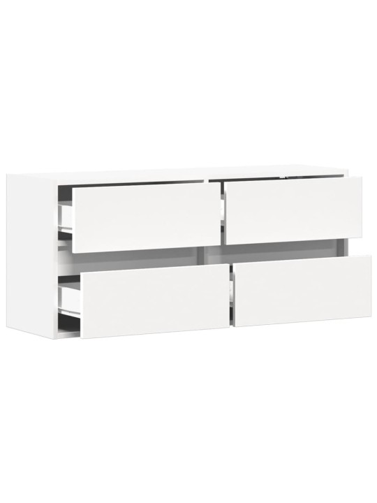 Nástěnná TV skříňka s LED osvětlením bílá 100 x 31 x 45 cm