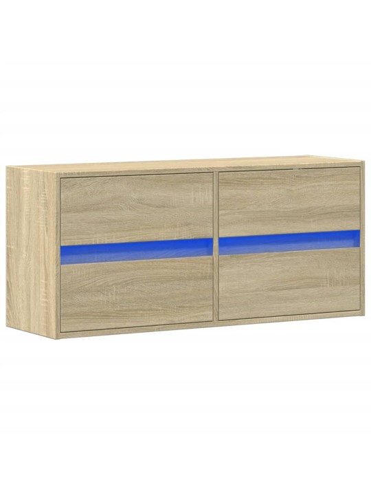 Nástěnná TV skříňka s LED osvětlením dub sonoma 100x31x45 cm
