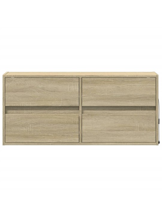 Nástěnná TV skříňka s LED osvětlením dub sonoma 100x31x45 cm