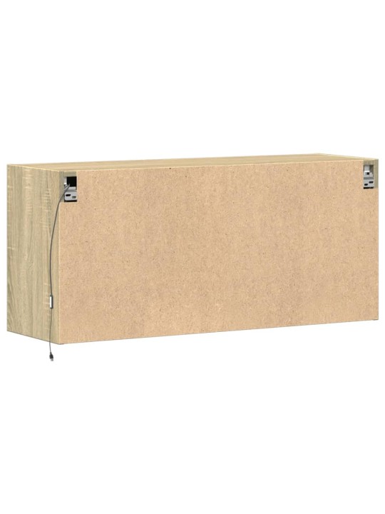 Nástěnná TV skříňka s LED osvětlením dub sonoma 100x31x45 cm