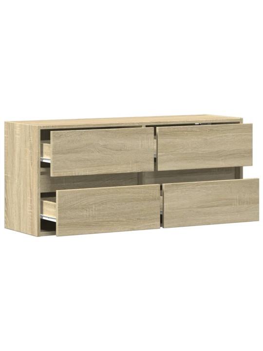 Nástěnná TV skříňka s LED osvětlením dub sonoma 100x31x45 cm